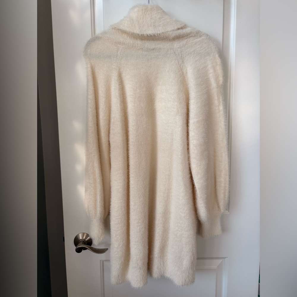 Express Soft Cream Cowl Neck Sweater - Picture 2 of 4